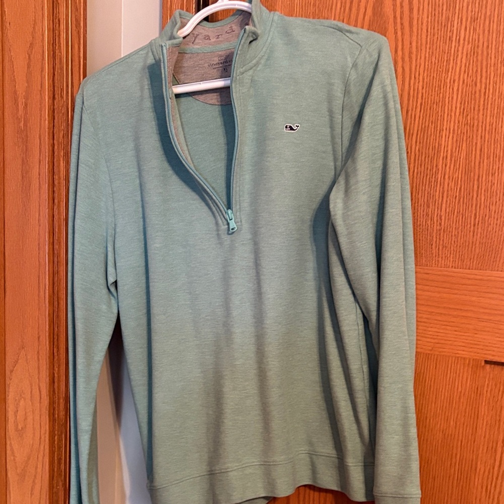 Vineyard Vines Boys Mint Zip-Up Sweater